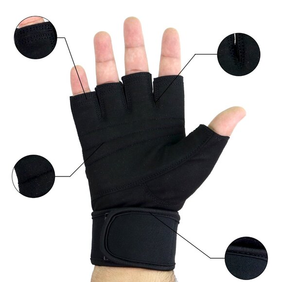 Stellman Velocity Grip Weightlifting Gloves Gym Gloves Training Gloves Fitness - Picture 6 of 6